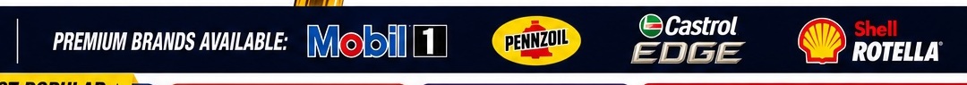 Mobil 1, Pennzoil, Castrol EDGE and Shell Rotella premium oil brands